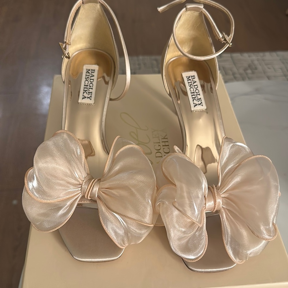 Badgley Mischka Nessie bowed stiletto